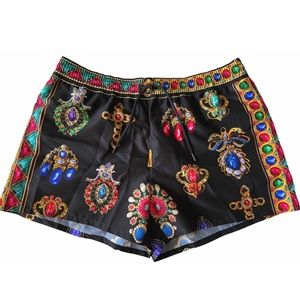 Gucci Jewel Print Swim Shorts Black Multicolor Size M - NEW UNWORN